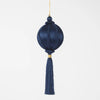 Navy Blue Silk Tassel Bauble - My Christmas