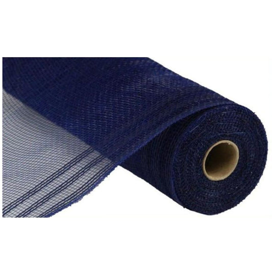 Navy Blue with Border Stripe Mesh - My Christmas