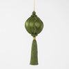 Olive Silk Tassel Bauble - My Christmas