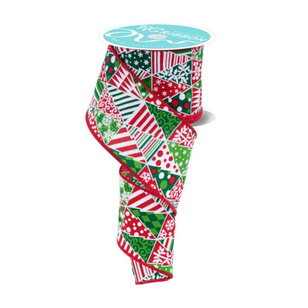Patchwork Tree Ribbon - My Christmas