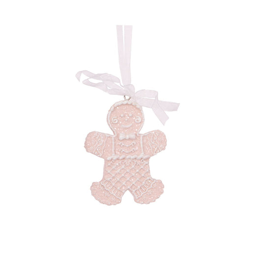 Pink Gingerbread Man Ornament - My Christmas
