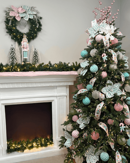 Pink Icy Sugar Bauble - 10cm - My Christmas