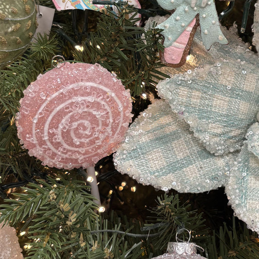 Pink Icy Sugar Lollipop - My Christmas