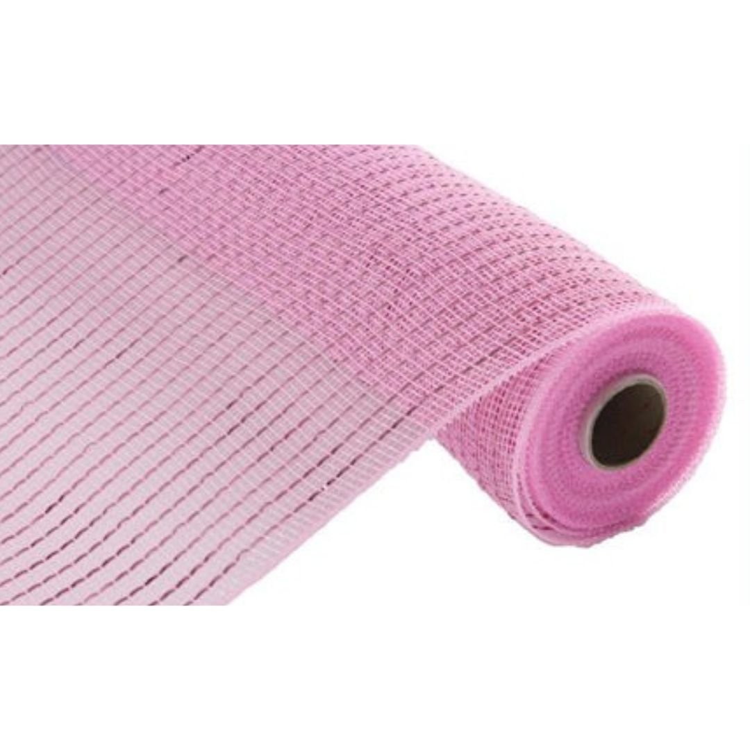 Pink Striped Foil Mesh - My Christmas