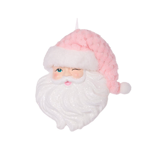 Pink Winking Santa Ornament - My Christmas