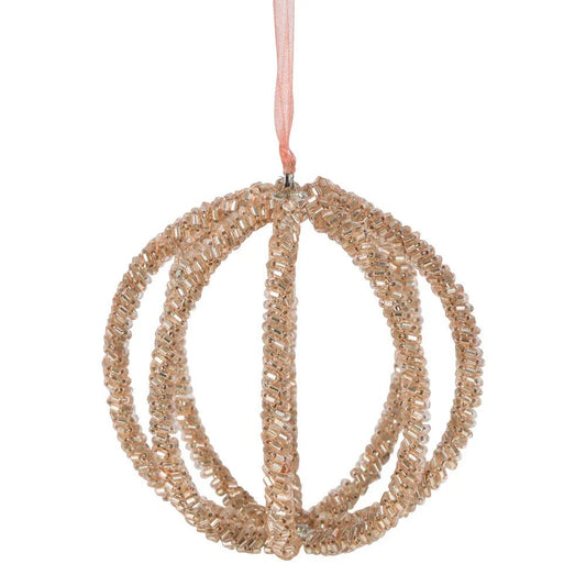 Pink Wire Cage Bauble - My Christmas