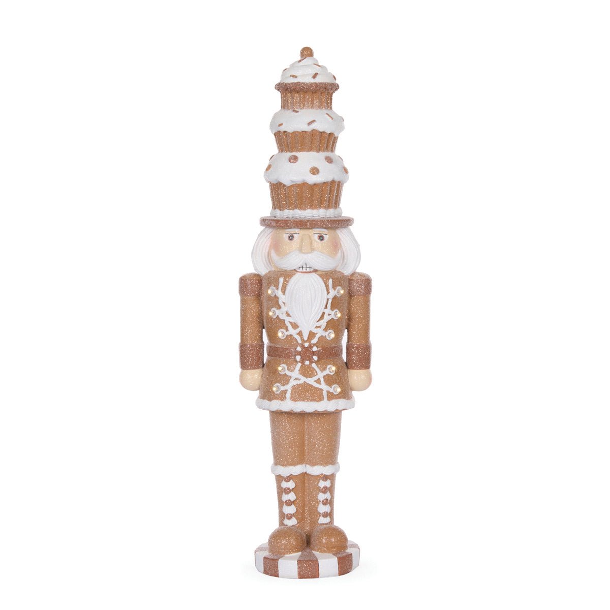 Piped Gingerbread Cupcake Nutcracker - 46.5cm - My Christmas
