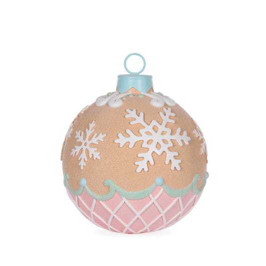 Piped Pastel Gingerbread Snowflake Bauble - My Christmas