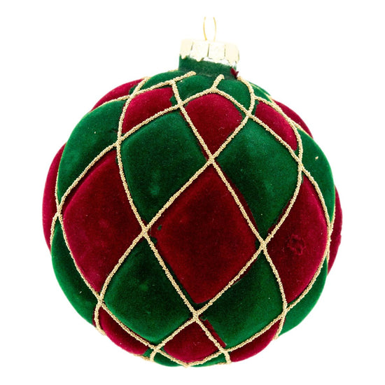 Red and Green Check Bauble - My Christmas