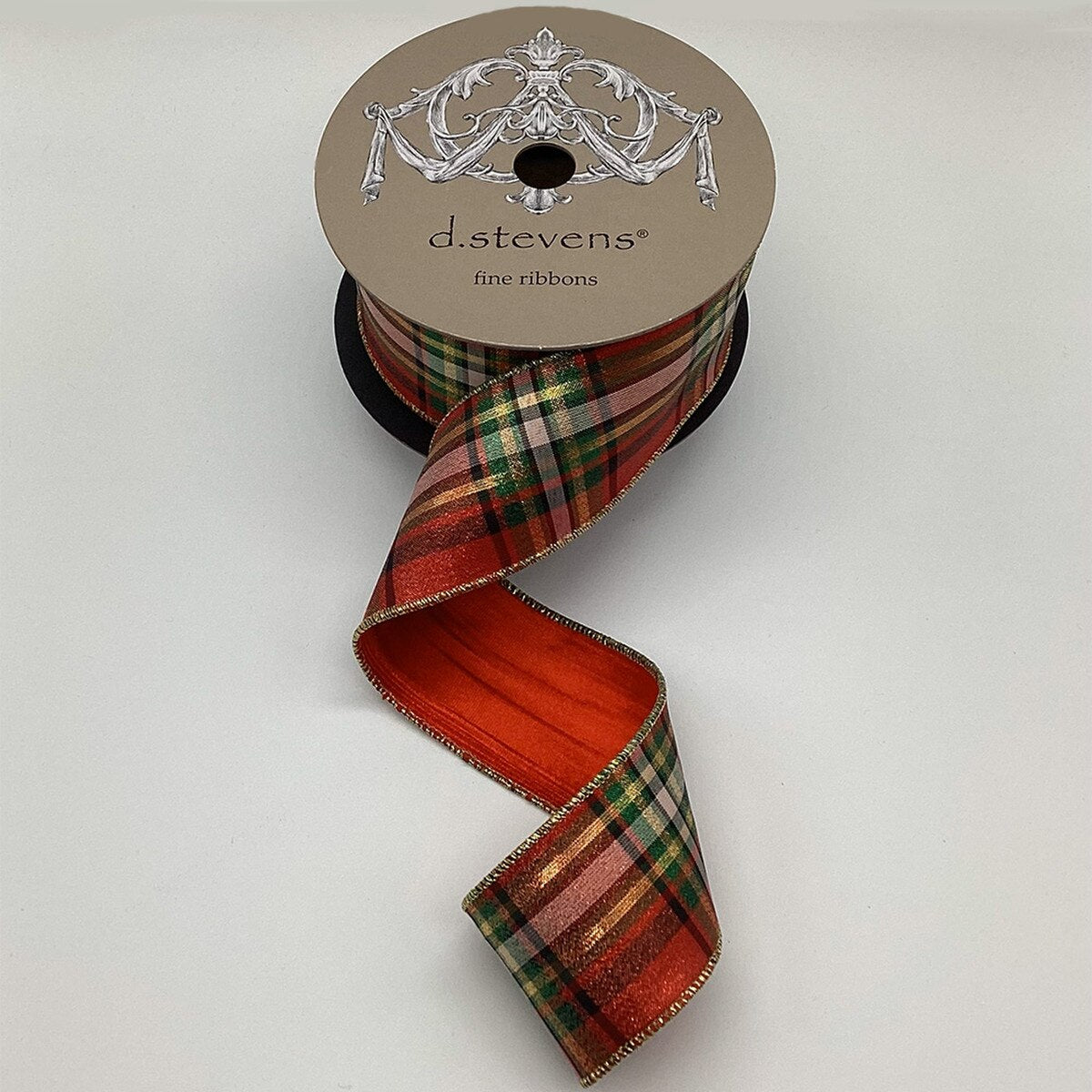 Red Metallic Plaid Ribbon - My Christmas