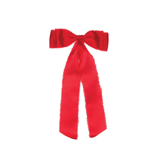Red Raw Satin Bows - Pack of 6 - My Christmas