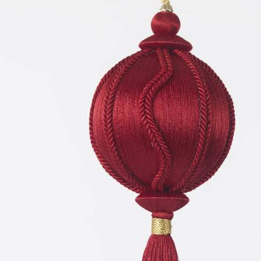 Red Silk Tassel Bauble - My Christmas