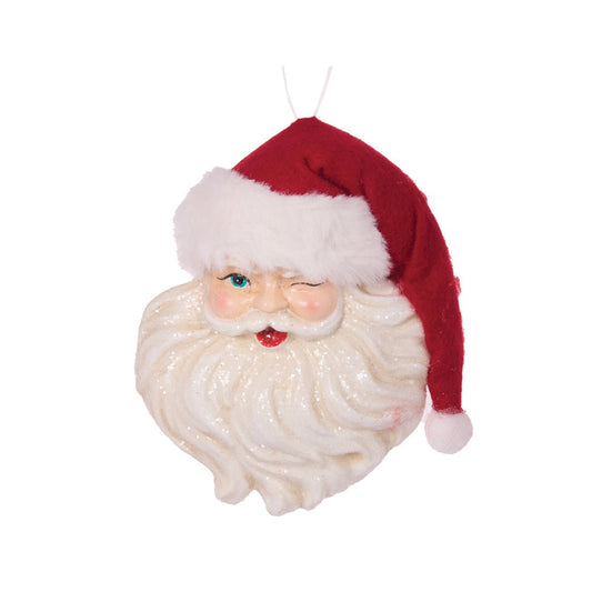 Red Winking Santa Ornament - My Christmas