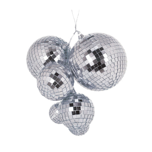 Silver Disco Ball Cluster - My Christmas