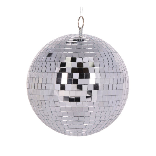 Silver Disco Bauble - 20cm - My Christmas