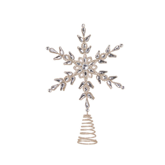 Silver Snowflake Tree Topper - My Christmas