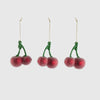 Sugared Cherry Ornaments - Set of 3 - My Christmas