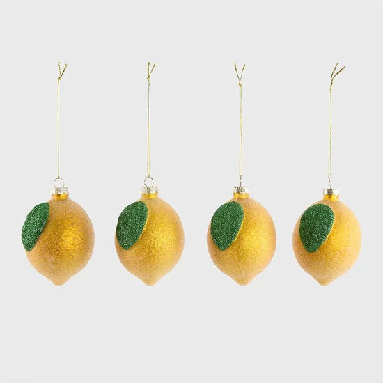 Sugared Lemon Ornaments - Set of 4 - My Christmas
