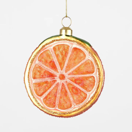 Sugared Orange Glitter Ornament - My Christmas