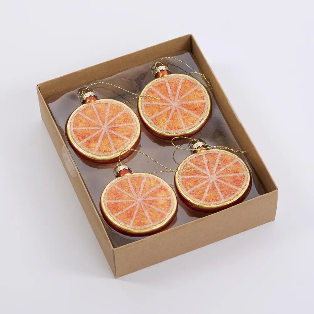 Sugared Orange Ornaments - Set of 4 - My Christmas