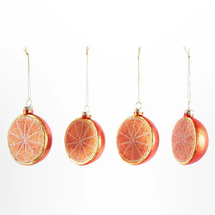 Sugared Orange Ornaments - Set of 4 - My Christmas