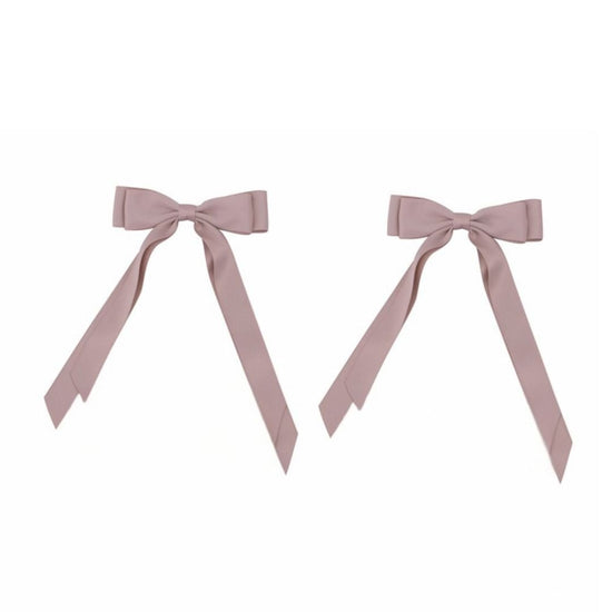 Taupe Satin Ribbon Bows - Pack of 2 - My Christmas