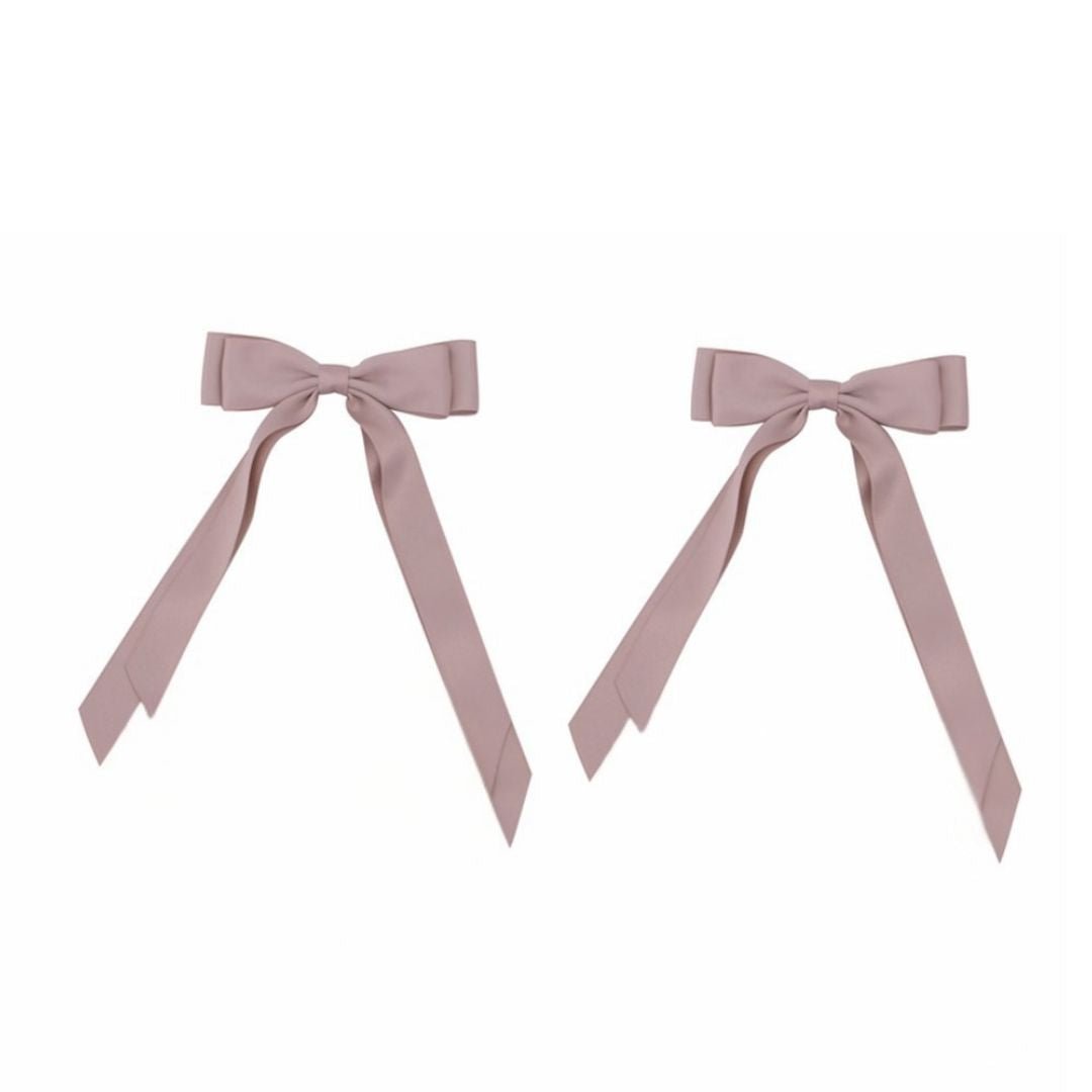 Taupe Satin Ribbon Bows - Pack of 2 - My Christmas