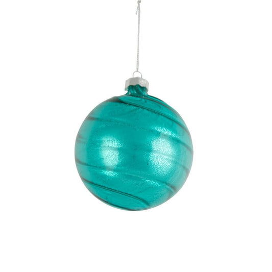 Tiffany Blue Swirl Bauble - My Christmas