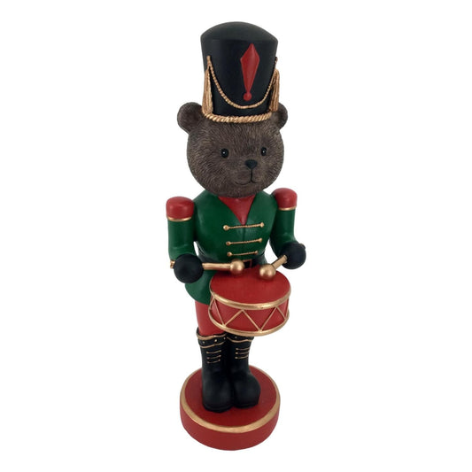 Traditional Bear Soldier with Drum - My Christmas