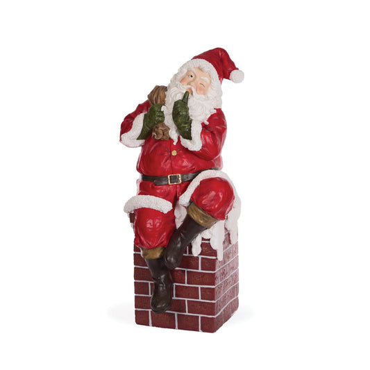 Traditional Santa on Chimney - 98cm - My Christmas