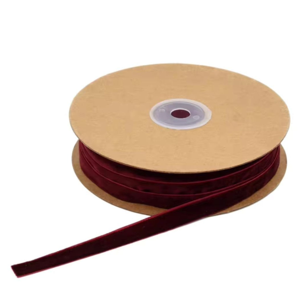 Velvet Ribbon - Burgundy - My Christmas