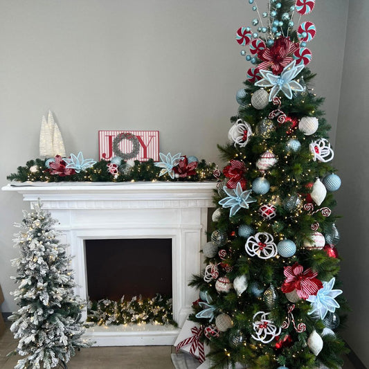 White/Red Flower Stem - My Christmas