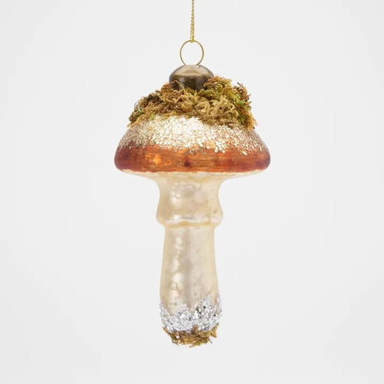 Wild Mushroom Glitter Ornament - My Christmas