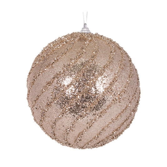 XL Champgane Glittered Swirl Bauble - My Christmas