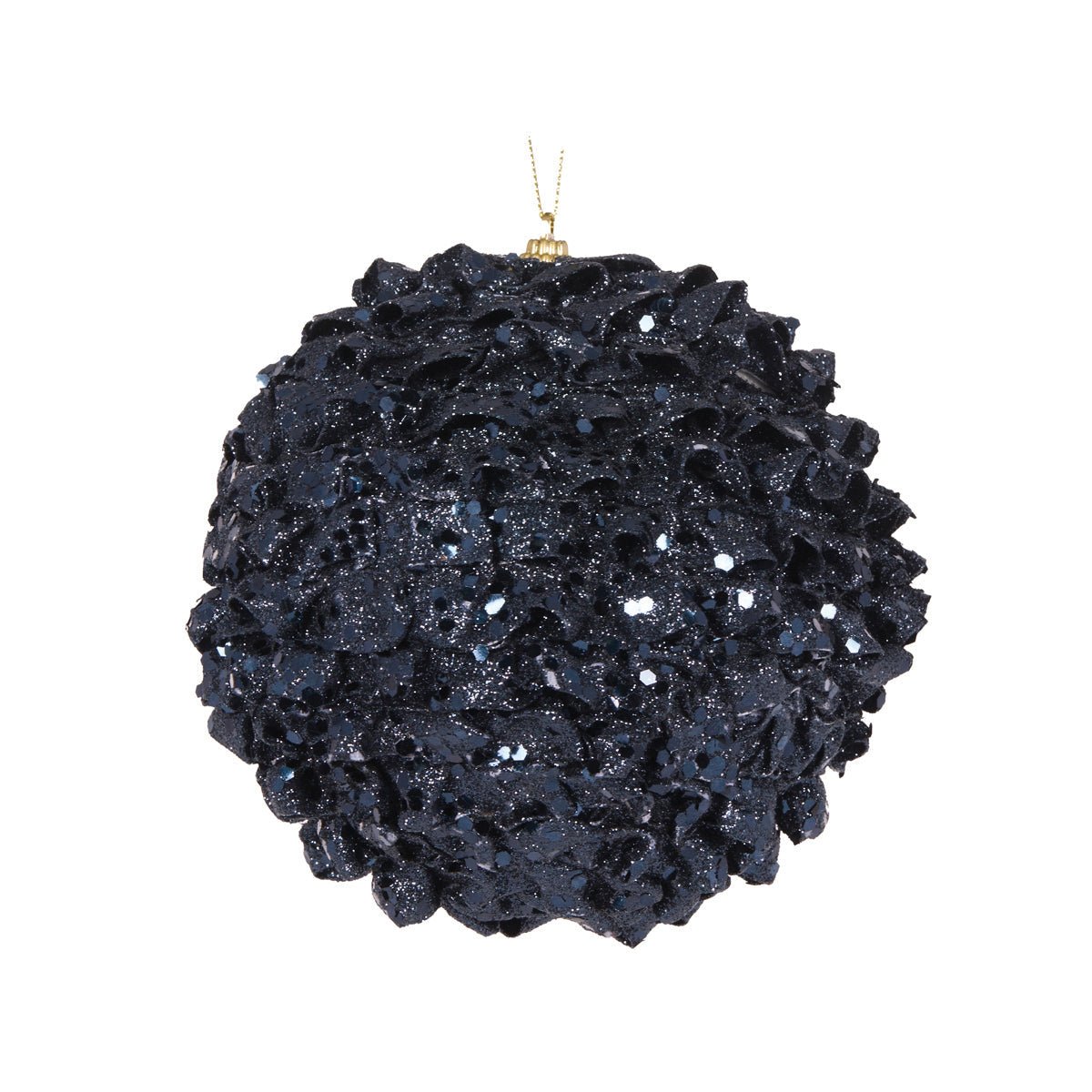 XL Navy Ruffles Bauble - My Christmas