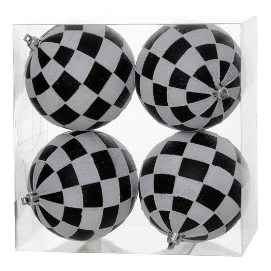 Black/White Check Ornament - My Christmas