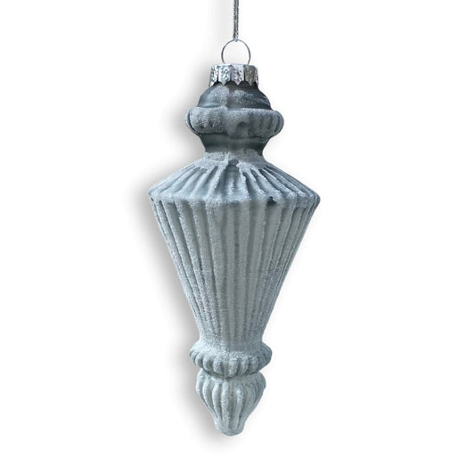 Blue Glass Cone Ornament - My Christmas