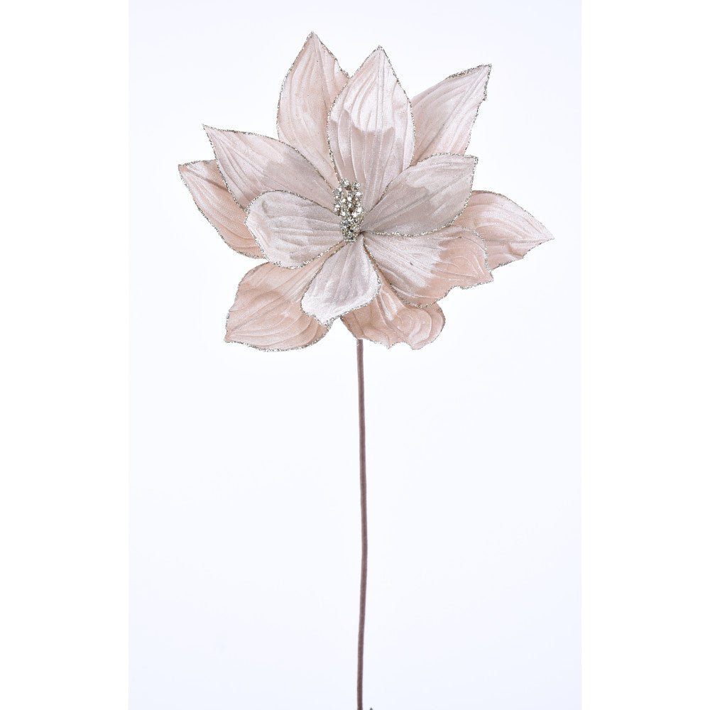 Champagne Poinsettia Stem - My Christmas