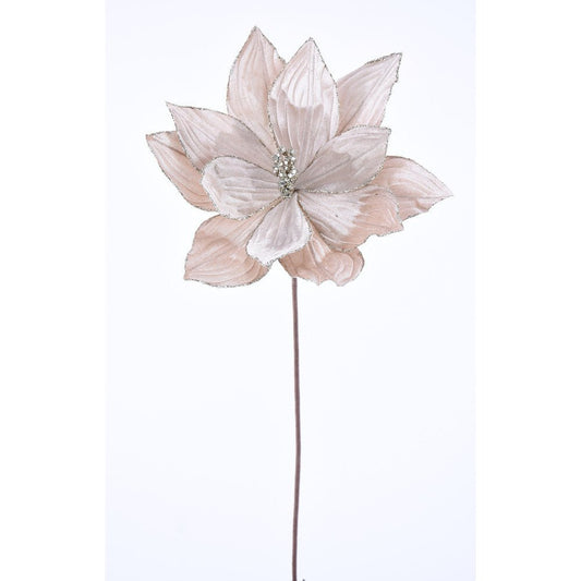 Champagne Poinsettia Stem - My Christmas