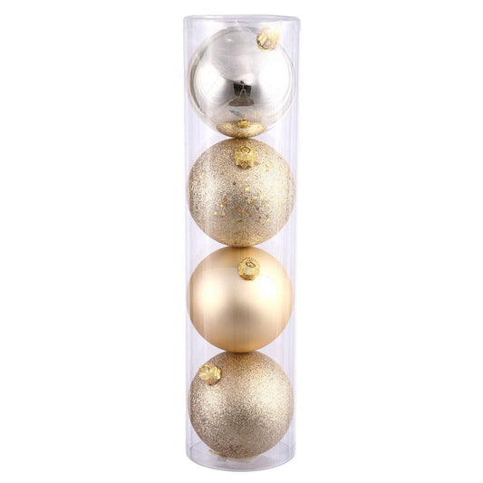 Champagne Shatterproof Baubles, Various Sizes - My Christmas