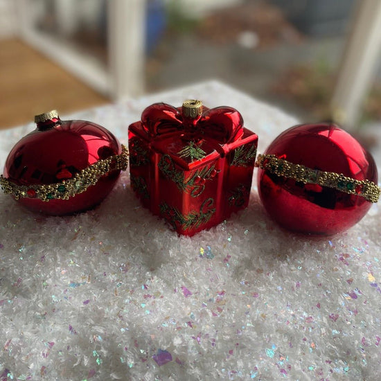 Glass Gift Box Ornament - My Christmas