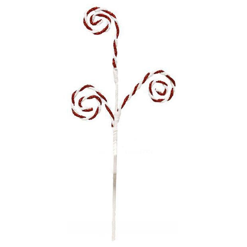 Glittered Coil Candy Cane Pick - My Christmas
