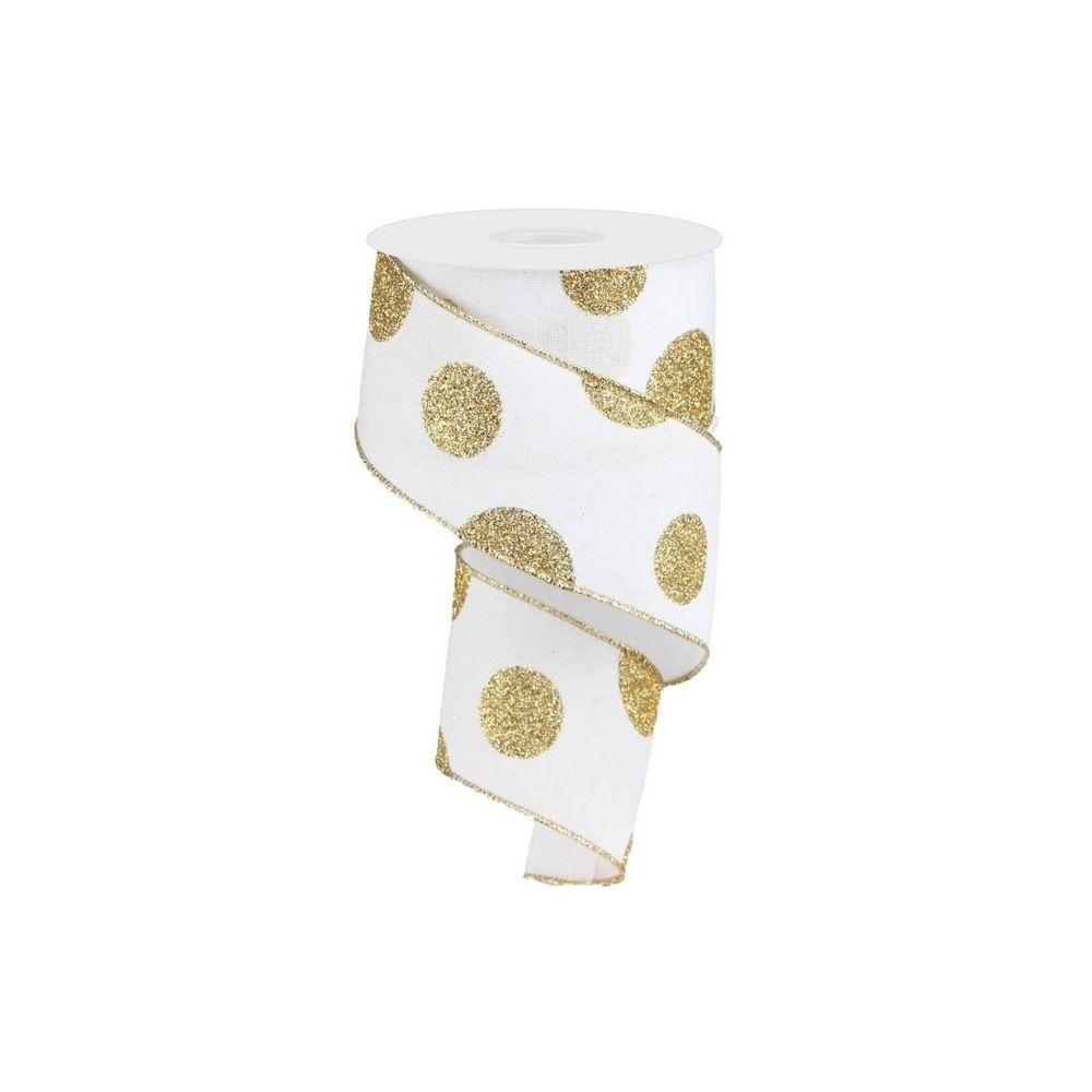 Gold Polka Dot Ribbon - My Christmas