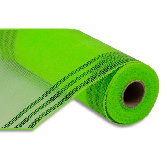 Green Apple Bordered Metallic Mesh - My Christmas