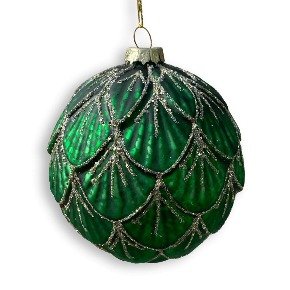 Green Glass Ball Ornament - My Christmas