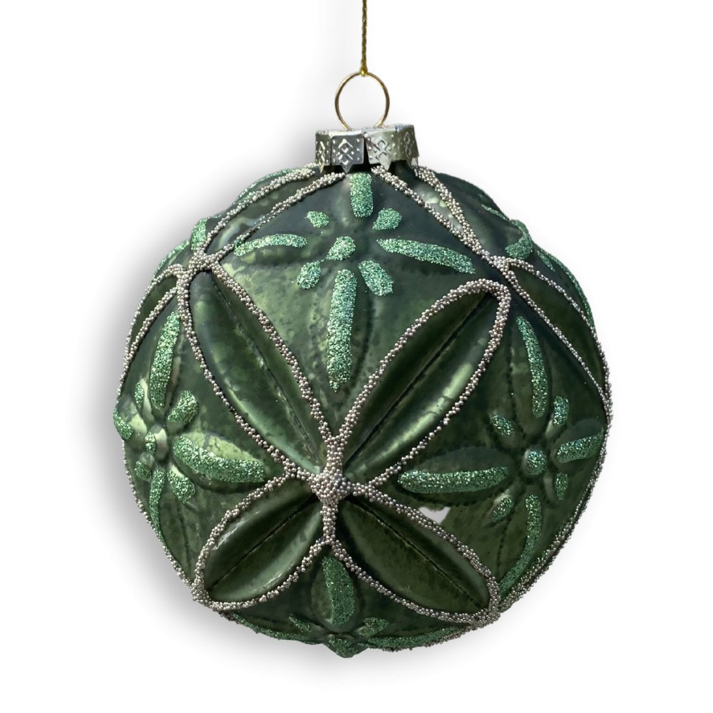 Green Glass Ball Ornament - My Christmas