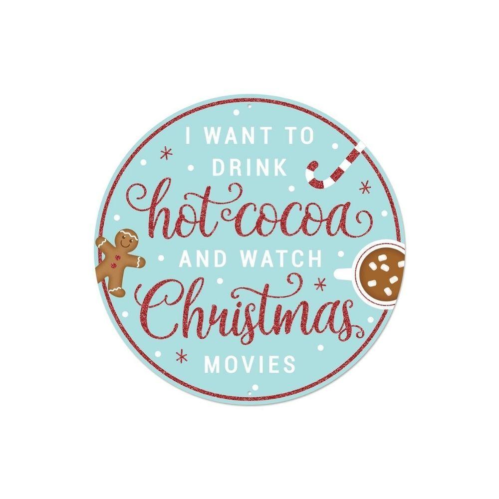 Hot Chocolate Sign, Blue - My Christmas