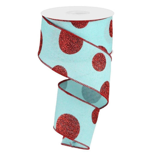 Ice Blue / Red Spots - My Christmas