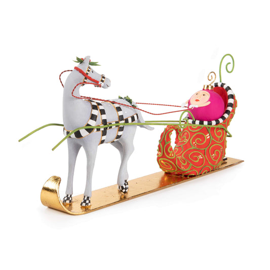 Jingle Bells Sleigh with Shoe Figure - My Christmas