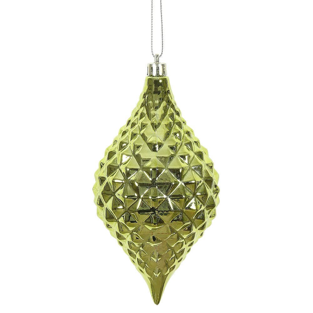 Lime Shiny Diamond Drop Ornament - My Christmas